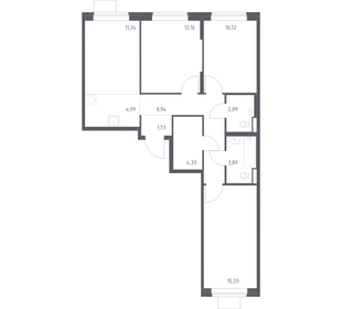 Квартира 76,3 м², 3-комнатная - изображение 1