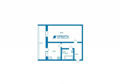 Квартира 32,2 м², 1-комнатная - изображение 1