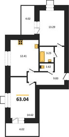 Квартира 63 м², 2-комнатная - изображение 1