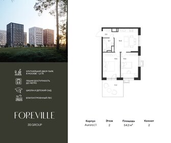 Квартира 54,3 м², 2-комнатная - изображение 1
