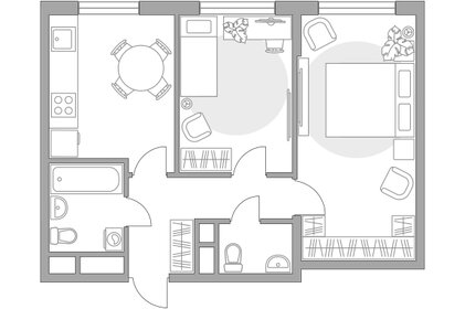 Квартира 51,1 м², 2-комнатная - изображение 1