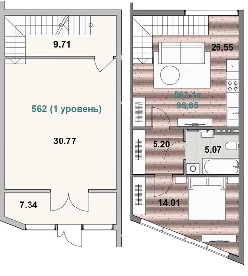 60,5 м², 2-комнатная квартира 9 191 700 ₽ - изображение 43