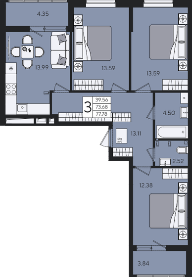 150 м², 4-комнатная квартира 14 450 000 ₽ - изображение 75