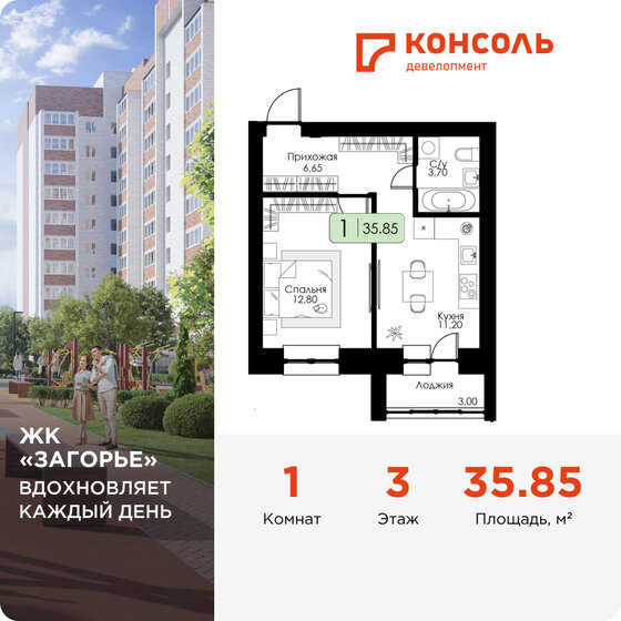 69,7 м², 2-комнатная квартира 3 622 320 ₽ - изображение 32