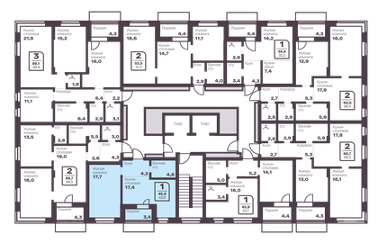 Квартира 43,9 м², 1-комнатная - изображение 2