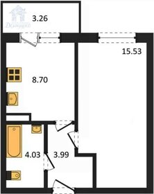Квартира 32,1 м², 1-комнатная - изображение 1