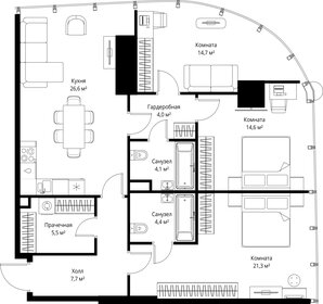 Квартира 102,9 м², 3-комнатная - изображение 2