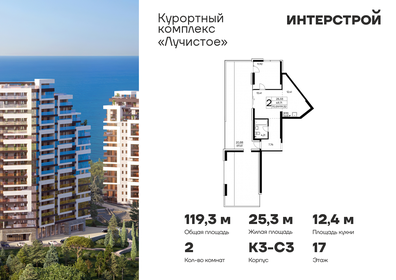 Квартира 119,3 м², 2-комнатная - изображение 1