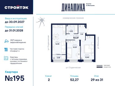 Квартира 52,3 м², 2-комнатная - изображение 1
