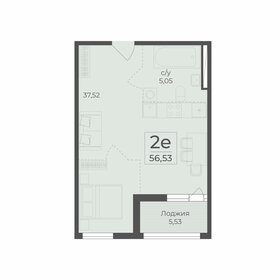 Квартира 56,5 м², 2-комнатная - изображение 1