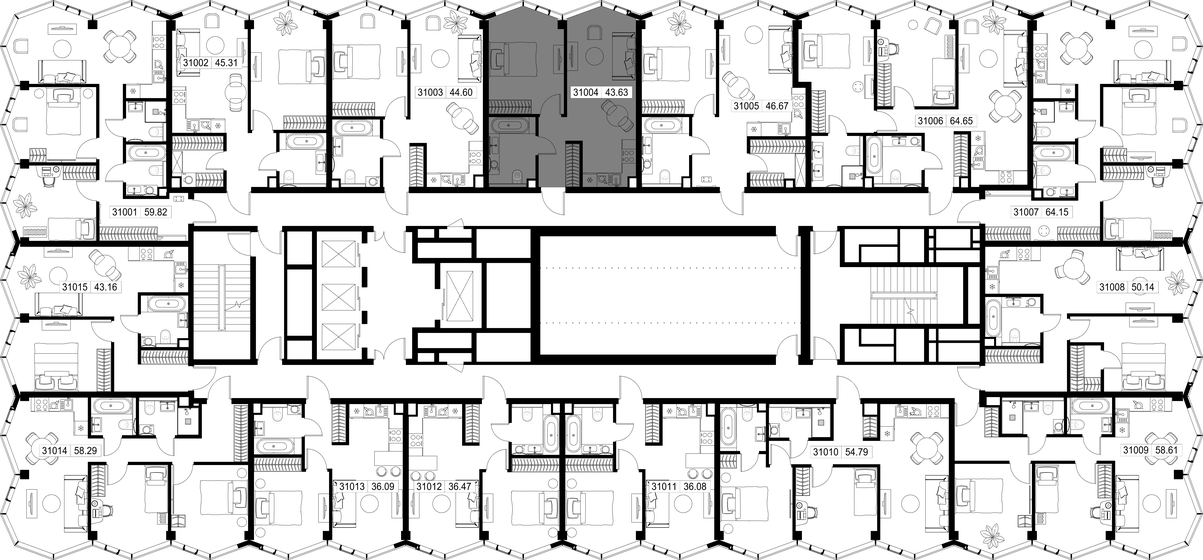 46 м², 1-комнатная квартира 32 388 876 ₽ - изображение 51