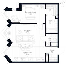 Квартира 57 м², 2-комнатная - изображение 3