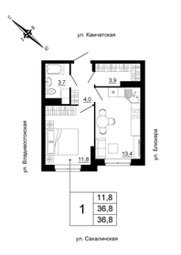 Квартира 36,8 м², 1-комнатная - изображение 2