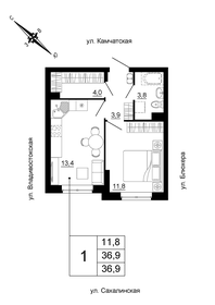 Квартира 36,9 м², 1-комнатная - изображение 2