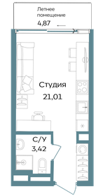 Квартира 29,3 м², студия - изображение 1