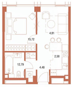 Квартира 41 м², 1-комнатная - изображение 3