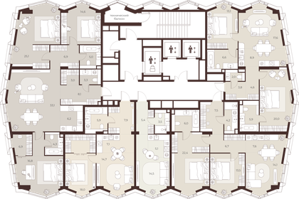 Квартира 133,3 м², 3-комнатная - изображение 2