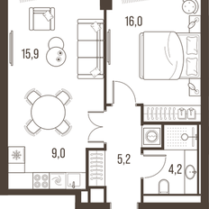 Квартира 50,4 м², 2-комнатная - изображение 2
