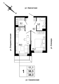 Квартира 38,3 м², 1-комнатная - изображение 2
