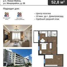 Квартира 52,8 м², 2-комнатная - изображение 2