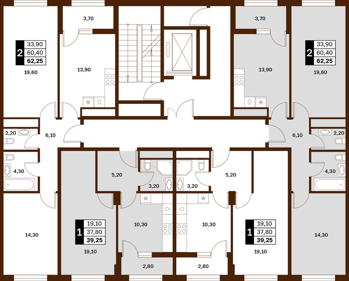 66,2 м², 2-комнатная квартира 11 900 000 ₽ - изображение 99