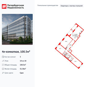 Квартира 100,5 м², 3-комнатная - изображение 1