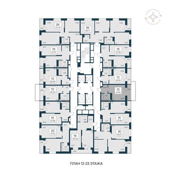 37,2 м², квартира-студия 5 800 000 ₽ - изображение 41