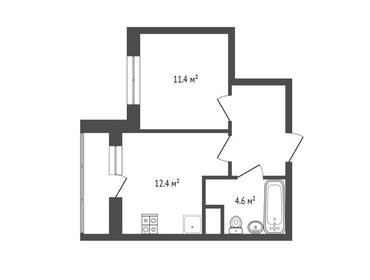 Квартира 34,9 м², 1-комнатная - изображение 1