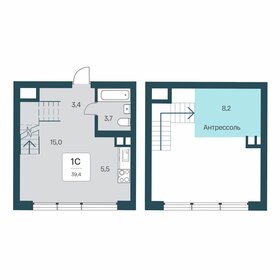 Квартира 39,4 м², студия - изображение 1