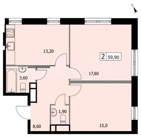 Квартира 59,9 м², 2-комнатная - изображение 2