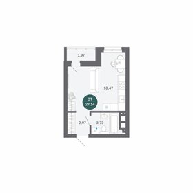 Квартира 27,1 м², студия - изображение 1