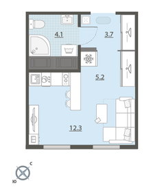 Квартира 25,3 м², студия - изображение 2