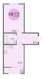 Квартира 41,8 м², 1-комнатная - изображение 1