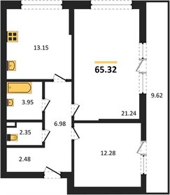 Квартира 65,3 м², 2-комнатная - изображение 1