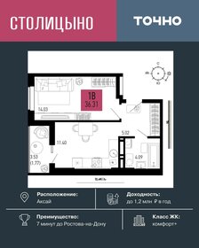 Квартира 36,3 м², 1-комнатная - изображение 1