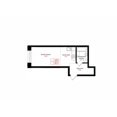 Квартира 30,8 м², студия - изображение 2