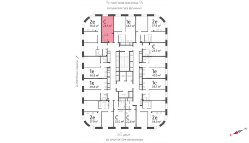 Квартира 23,9 м², студия - изображение 2