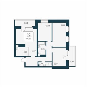 Квартира 96,3 м², 4-комнатная - изображение 1