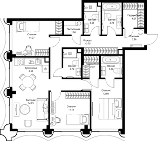 Квартира 96,2 м², 3-комнатная - изображение 2