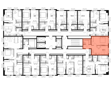 Квартира 39,2 м², 1-комнатная - изображение 2