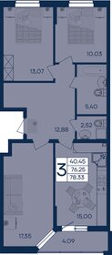 Квартира 78,3 м², 3-комнатная - изображение 1
