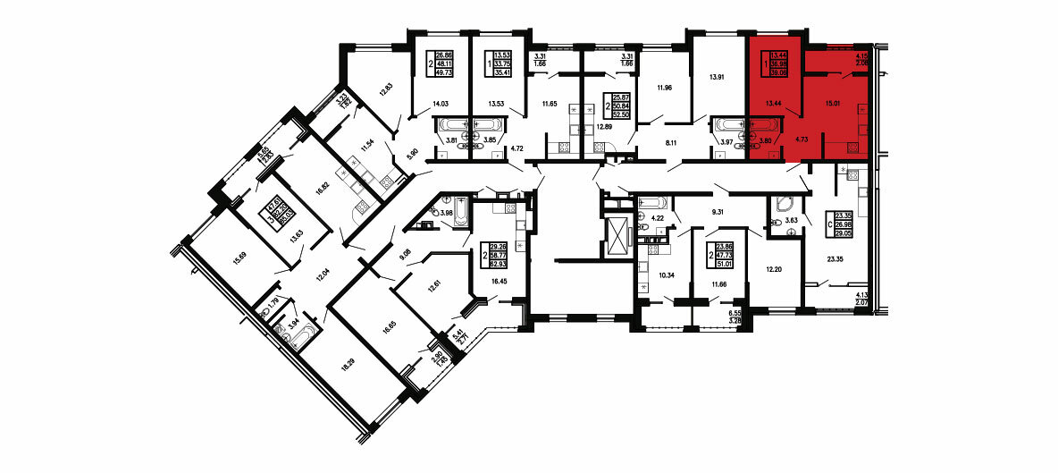 44,3 м², 1-комнатная квартира 9 655 220 ₽ - изображение 55