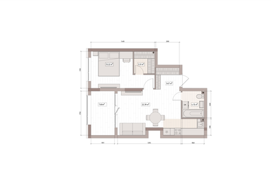 Квартира 51,7 м², 2-комнатная - изображение 2