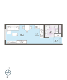 Квартира 28,6 м², студия - изображение 2