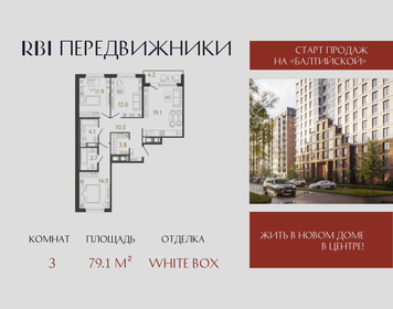 Квартира 79,1 м², 3-комнатная - изображение 1