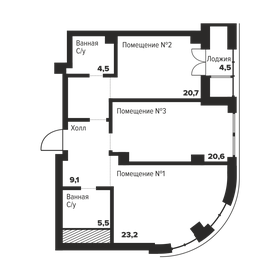 Квартира 83,6 м², 2-комнатные - изображение 3