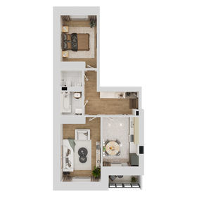 Квартира 55,5 м², 2-комнатная - изображение 2