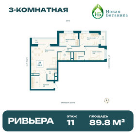 Квартира 89,8 м², 3-комнатная - изображение 1