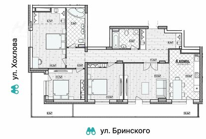 Квартира 138,7 м², 4-комнатная - изображение 1