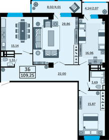 Квартира 110 м², 3-комнатная - изображение 1